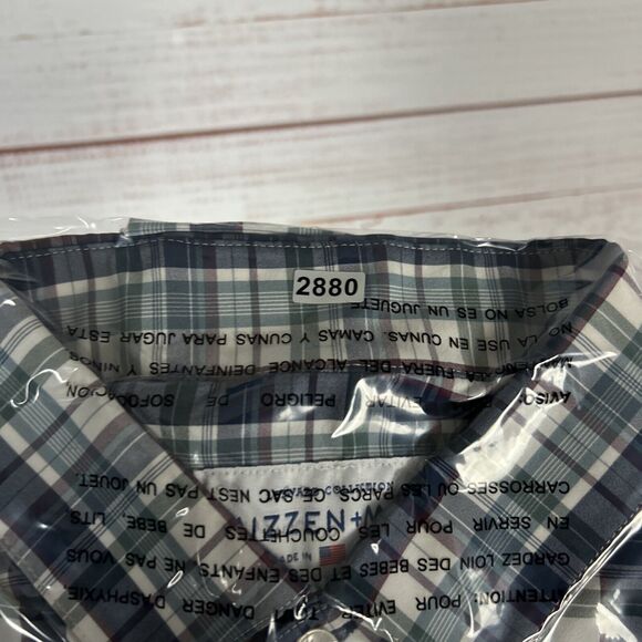 Mizzen + Main Mens Button Shirt XXL Trim Fit Stretch Multicolor Check Leeward - Picture 11 of 11